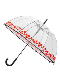 Transparante Paraplu met Bloemetjes!